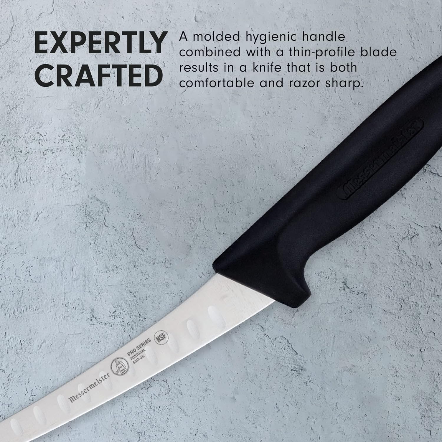 Messermeister Four Seasons Semi-Flexible Curved Kullenschliff Boning Knife, 6-Inch